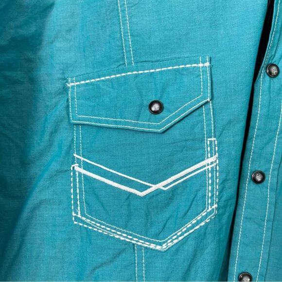 Rock and Roll Men’s Button Down Shirt Size 2XL Blue - Picture 6 of 14